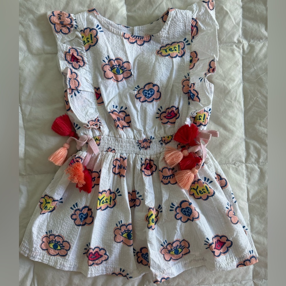 Baby Girls Printed‎ Dress with Smocked Waistband